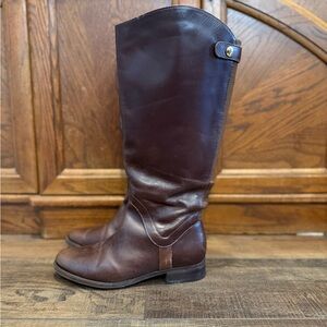 Steven by Steve Madden Brown Leather Knee-High Boots